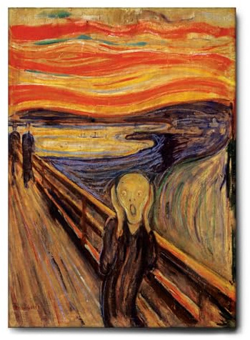 Giallobus - Gemälde - Edvard Munch - Der Schrei - Leinwand - 100x140 - Bereit zum Aufhängen - Moderne Gemälde für zu Hause