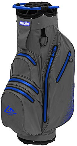 Longridge Elements Borsa impermeabile per carrello da golf con divisorio a 14 vie, Grigio/Blu reale