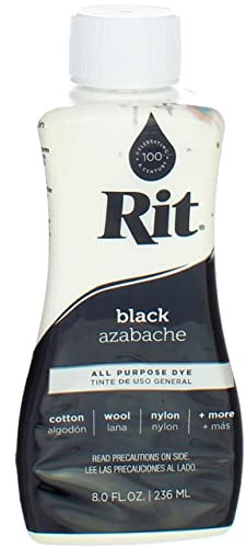Rit All-Purpose Liquid Dye, 8 Ounce, Black (Тwo Рack)