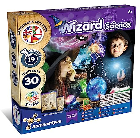 Science4you Zaubererwissenschaft für Kinder 8+ Jahren - Zauberspiel mit 19 Aktivitäten: Zaubertrank mit Ihrem Zauberstab herstellen, Pädagogische Wissenschaftssets, Zauberkasten für Kinder 8+ Jahren