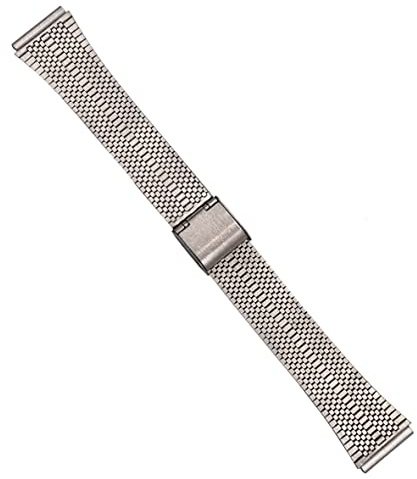 Dcasmo group Correa Reloj de Acero Inoxidable 18mm para Hombre Compatible con Casio Seiko New Old Stock 1970 - Pulsera Vintage Original Metalizada - Strap Bracelet de Relojeria Antigua