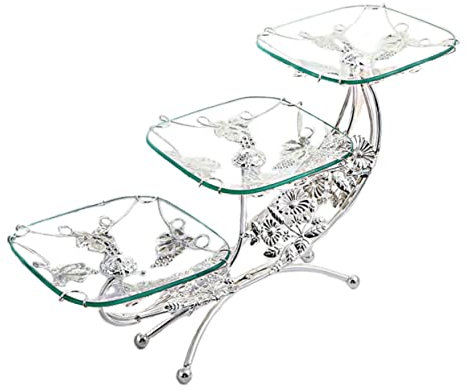 BESTonZON Glass Fruit Bowl European Style Hotel Fruit Storage Tray Food Storage Dish Use As Party Food Trays