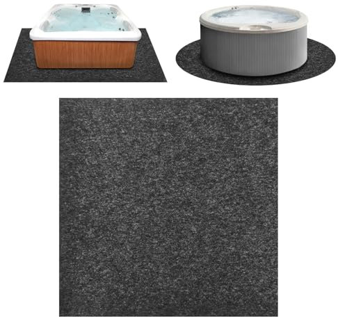 Cheungren Whirlpool-Pad, wiederverwendbar, oberirdische Pool-Schutzmatte, groß, aufblasbar, wasserdicht, rutschfeste Unterseite, waschbar, Schutzmatte für Spa, Pool, Innen- und Außenbereich, 228 x 228