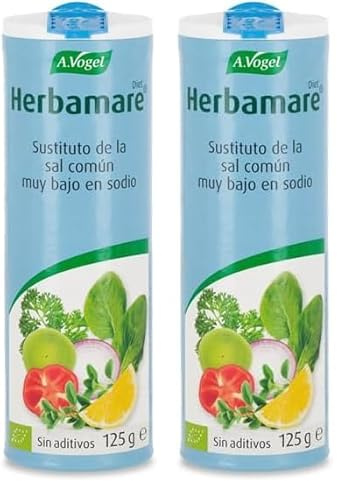 Herbamare® DIET | Sal dietética muy baja en sodio con plantas aromáticas y hortalizas frescas BIO | 125 gr | A.Vogel (Paquete de 2)