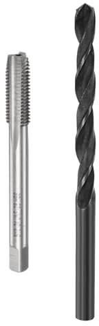 QUARKZMAN Set di Punte e Maschiatura, Maschio Filettatore 5/16-24 Unf e Punte da Trapano in Acciaio Al Carbonio 7/25, Maschio a Flauto Dritto per Maschiatura e Riparazione di Filetti