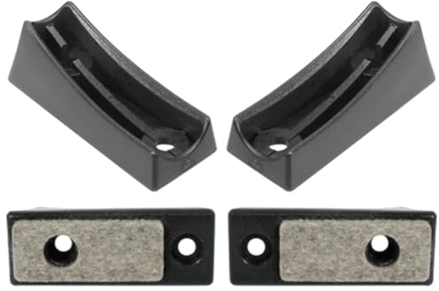 cyclingcolors 4X Filzgleiter Schalengleiter Stuhlbeinkappen für Freischwinger Fußstopfen Möbelfüße Möbelgleiter Rundrohre Stuhl Rund Kunststoff, 25mm