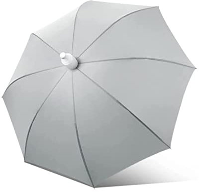 REEKOS Sturmfest Regenschirm Regenschirme Golfschirm 42 Zoll Windfester Stockschirm Mit Wasserdichtem PVC-Gehäuse Moderner Minimalistischer Rohrschirm Schirm Stark (Color : Light Gray)