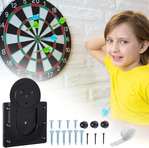 Dart Board Bracket with Tape Measure, Universal Dartboard Mounting Bracket with Hardware Fitting Parts for Home, Office