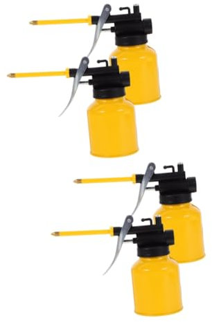 JECOMPRIS 4pièces Huile Haute Pression Aluminium Oiler avec Pompe Canette à Huile Jaune pour Lubrification Automobiles Et Machines