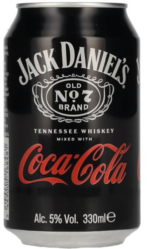 Getränke und Mixer Jack Daniel's Old Nº 7 Tennessee Whiskey & Cola Alu-Dose 33 cl (Karton mit 6 Alu-Dose von 33 cl)