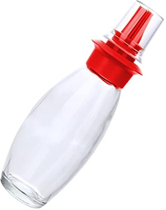 Ciieeo Bottiglia Con Pennello Per Per Cucinare E Barbecue - Pennello in Silicone Da 220 Ml E Contenitore in - Rosso - Non- A Prova Di Perdite