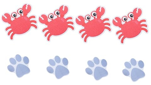 MAGICLULU 8pcs Slip Sticker Animals Design Bathtub Stickers Self-adhesive for Boys and Girls Safety in Hotel Shop Home Random Color