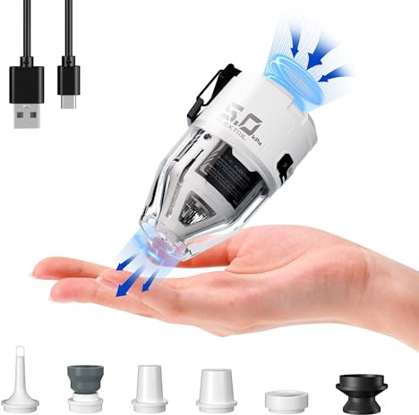 FLEXTAILGEAR MAX Pump 3 bärbar luftpump, 5,0 kPa, lätt, USB-laddning för uppblåsning och tömning av simhjälpmedel, luftmadrasser och flytvästar (vit)