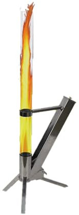 Foyer extérieur pour jardin - Cheminée extérieure pour terrasse - Foyer en bois pour camping en plein air - Tube à haute teneur en borosilicate