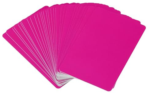 PATIKIL Leere PVC-Karten, 30er-Pack Inkjet-Plastik-ID-Karte CR80 30 MIL Weiße bedruckbare Visitenkarten, wasserdichter beidseitiger Druck für Foto-ID-Badge Inkjet-Drucker Glänzend, Pink