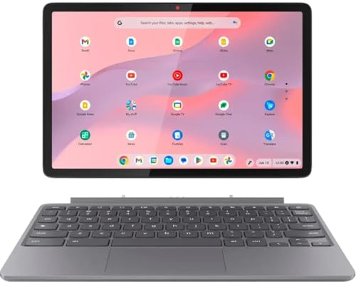 Lenovo - Chromebook Duet 11 - Tablette tactile 2 en 1 LCD 2K 11 - MediaTek Kompanio 838-4 Go de RAM - 128 Go - eMMC avec clavier - Gris Luna