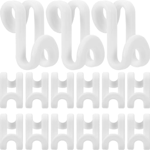 TOPBATHY Connecteurs De Cintre en Plastique Épais Forme S 50 Pièces Optimisation De l'espace pour Garde-Robe Suspension Vêtements Et Accessoires