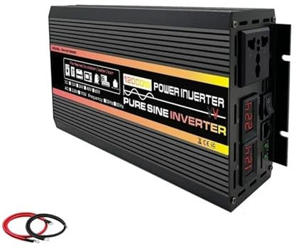 Inversor Convertidor 10000W/12000W Onda Sinusoidal Pura Inversor De Potencia Transformador De Voltaje Automóvil Hogar Exterior Convertidor DC12V 220V Con Controlador Inversores Corriente(12000W,12V_22