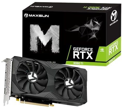 maxsun Tarjeta gráfica GeForce RTX 3060 Ti iCraft OC Edtion 8G Vidoe Gaming Computer Tarjetas gráficas para Copmputer Gaming PC PCI Express 4.0 x16 HDMI 2.1 GPU (GDDR6 8G)