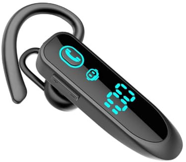 eppfun Mono Auricular Bluetooth 5.3 Inalámbrico, Auricular Wireless Monoauralcon Micrófono con cancelación de Ruido para Oficina Negocios Conducción