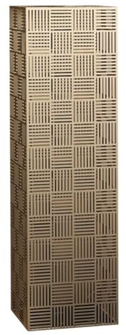 Estante de exhibición de metal dorado para plantas de interior y exterior, de hierro forjado, pedestal decorativo para flores, pilares elegantes para patio, jardín, sala de estar, 26,5 x 26,5 x 92 cm