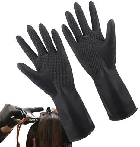 Générique Gants Pour Teinture Capillaire,Gants pour Teinture Cheveux | Moufles Texturées Latex Imperméables Antidérapantes pour Coiffure Cuisine Peinture Travail Automobile Laboratoire Barbecue