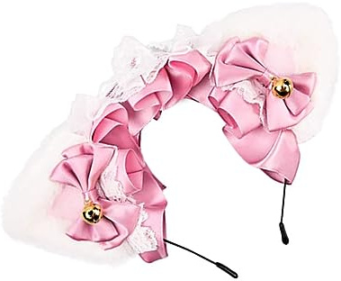 Healvian Diadema de de Gato con Campana Accesorio de Pelo de Peluche para Niñas para y Cosplay Diseño Creativo y Adorable para Celebraciones
