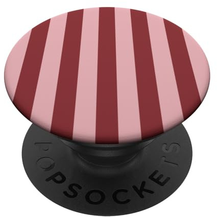 Pink and Red Stripes PopSockets Adhesive PopGrip