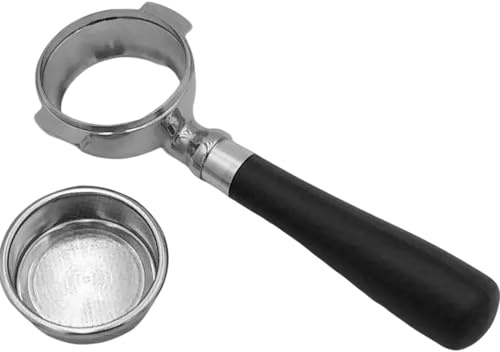 ZEPFJHE Porte-filtre à café sans fond pour machines à expresso de 58 mm avec design ergonomique et accessoire vintage