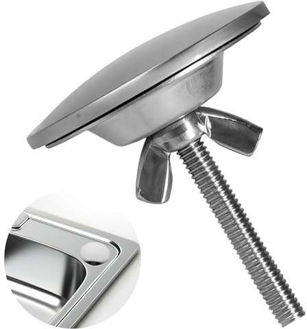 Tapón para orificio de grifo de acero inoxidable cromado de 50 mm para grifo de cocina, tapón ciego para fregadero de cocina, cubierta de orificio para grifo para fregadero de cocina y lavabo de baño