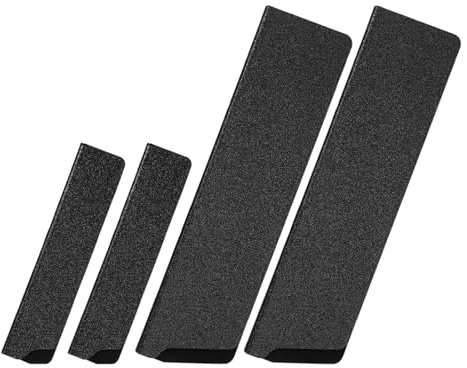 iplusmile Funda para Cuchillos Portátil Negra de Plástico Flocado Protector Rectangular para Cuchillo de Chef y Carnicero Set de 4 Piezas 5 y 8 Pulgadas Funda Antirrayaduras y Segura