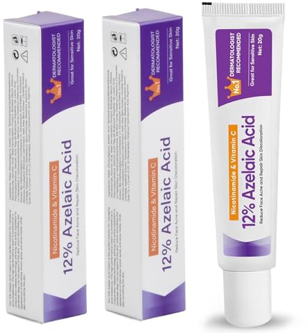 2 st 12 % Azelainsyra-serum med hyaluronsyra, anti-akne och anti-rodnad ansiktsserum, ljusare och fuktgivande, reducerande finnar och fläckar, för känslig hud