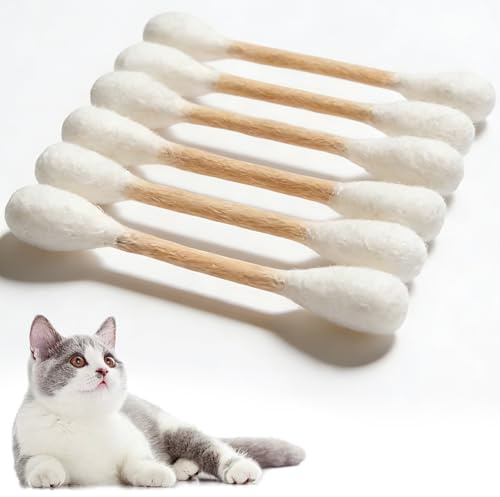SSXSCYPH 6er Set Katzenspielzeug Wattestäbchen mit Katzenminze, riesige Kauspielstöcke & robuste Zahnschnüre zur Zahnpflege, interaktive Filz-Spielzeuge gegen Langeweile für Kätzchen, Zubehör