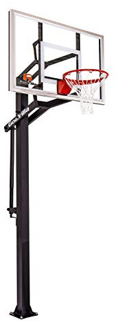 Goalrilla GS54 In Ground Basketball Hoop with Adjustable Height Backboard and Pro-Style, Breakaway Rim