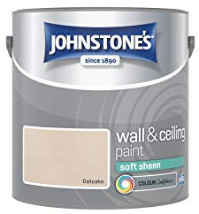 Johnstone's - Wall & Ceiling Paint - Oatcake - Soft Sheen Finish - Emulsion Paint - Fantastic Coverage - Easy to Apply - Dry in 1-2 Hours - 12m2 Coverage per Litre - 2.5L