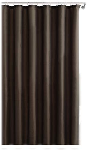 MSV Anti-Schimmel Duschvorhang - Anti-Bakteriell, waschbar, wasserdicht, mit 12 Duschvorhangringen - Polyester, „Schokoladenbraun“ 180x200cm