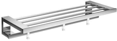 EMCO emco loft Badetuchablage 600mm, plus 3 Haken, chrom