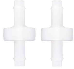 BBTUS 1/4 6mm PVDF Ozon Widerstand One-way Wasser Rückschlagventil 2-Pack | Kunststoff Micro Membran,Ozonator,Bremse,Vakuum,Barb Schläuche inline,für Spa-Whirlpools,für Gas Flüssigkeit Luft