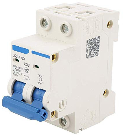 Interruttore Differenziale 2P DZ47-63 220 / 380V 32A RCCB Interruttore Magnetotermico Differenziale con Sovraccarico Protezione Cortocircuito Montaggio Su Guida Din