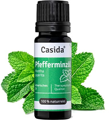 Casida Pfefferminzöl Naturrein - Ätherisches Öl - Therapeutische Qualität – Pfefferminz Öl für Aromatherapie, Aromadiffuser - Aus der Apotheke - 10 ml