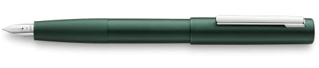 Lamy 1234747 aion Füllhalter 77 Moderner Füller in der Farbe Dunkelgrün aus einem nahtlos aus Aluminium tiefgezogenen Gehäuseteil Rotationsgebürstete Oberfläche Federstärke M Dunkelrün
