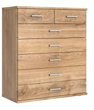möbelando Kommode >Click< (B/H/T: 90x106x40 cm) in Plankeneiche-Nachbildung
