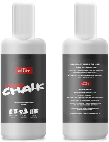 WILLIFT Liquid Chalk | Dominating Grip for Powerlifting, Rock Climbing, Bouldering, Gymnastics, CrossFit, Pole Dancing, Bodybuilding, PLUS More