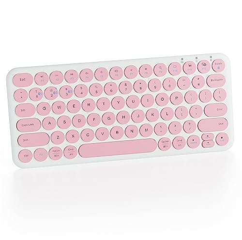 Cloud-W Mini Bluetooth-tangentbord – 78 tangenter estetiskt tyst tangentbord för iPad, surfplatta, bärbar dator, dator, PC, anteckningsbok, Windows, Mac, Chrome OS, Android