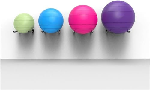 HACSYP Yoga-Ballhalter, robuster Stahlballhalter zur Wandmontage, Gymnastikball-Aufbewahrungsorganisatoren, for Schule, Fitnessstudio, Zuhause (Size : 4 pcs)