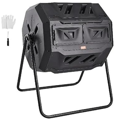 Gobelet de compostage à double chambre sans BPA - Sacs à déchets de jardin - Poubelle de composteur pour cuisine et cour - Pour un compostage efficace
