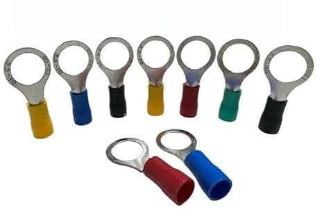 ZDVHOMCB AWG12-10 Ring Insulated Terminal RV5.5-10 M10 Cable Lug Wire Connector Electrical Crimp Terminal Suit For 4-6mm² 30Pcs/Pack (9)