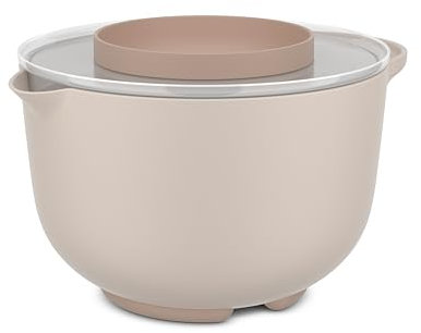 Mepal - Tazón para mezclar con tapa Chef it - Base antideslizante - Apto para microondas y lavavajillas - Bol - El material resiste hasta 110°C - 3000 ml - Chalk