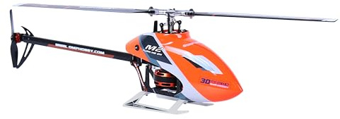 OMPHOBBY M2 EVO MK2 RC Helikopter für Erwachsene Dual Brushless Motoren Direktantrieb 6CH Hubschrauber Ferngesteuert Outdoor, 3D Fernsteuerung Flugzeug Neu Aufgerüstet Mini Drohne PNP Orange