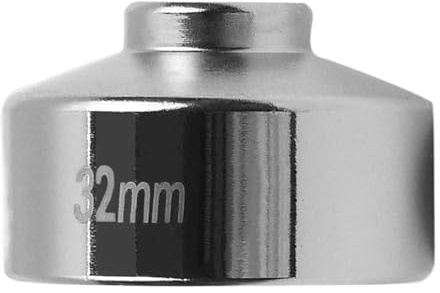 Outil pour enlever le couvercle du filtre à huile, extracteur de clé de filtre à huile - Clé de filtre à huile de 32 mm, douille de filtre à huile à 6 points, accessoires de voiture à profil bas 3/8